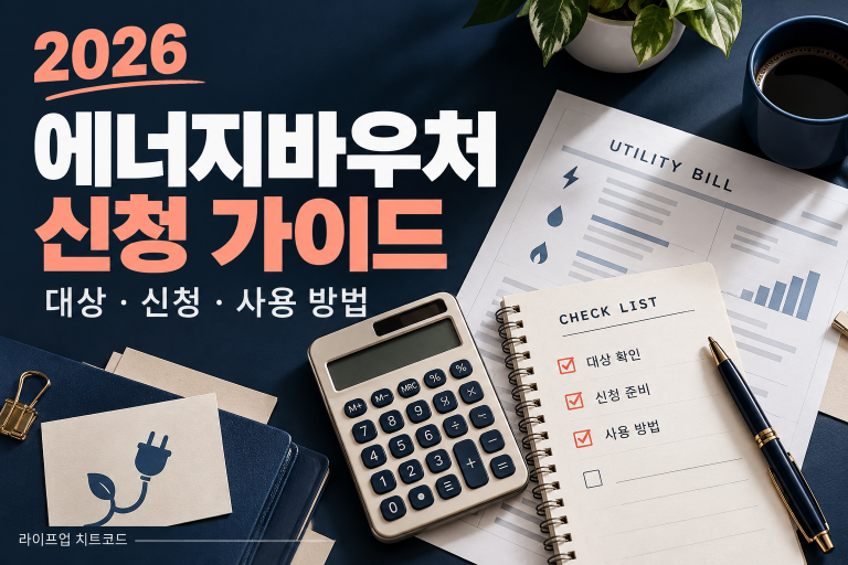 2026 에너지바우처 신청 가이드: 대상·신청·사용 방법