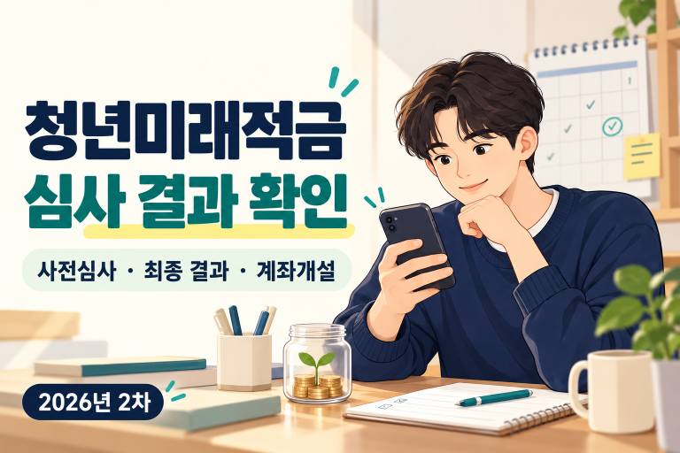 청년미래적금 심사 결과 확인
